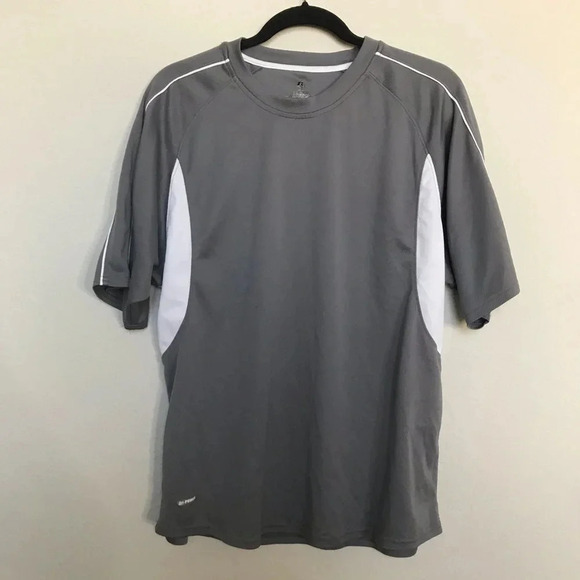 Russell Dri-Power Grey White Shirt - Picture 1 of 4